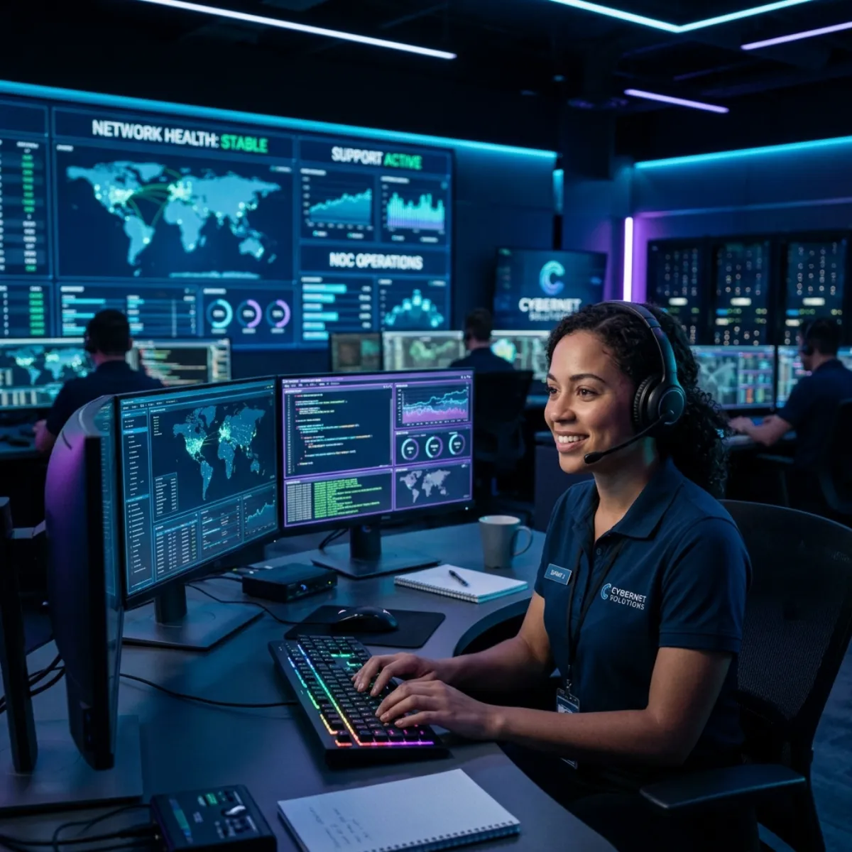 ServerCare360 enterprise support specialist assisting a client